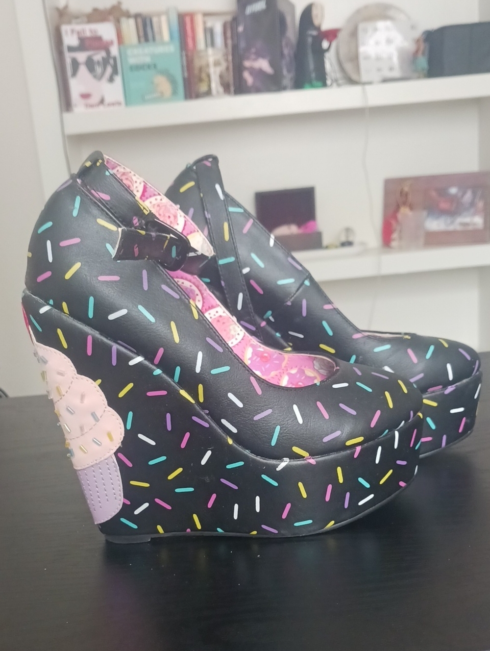 Iron Fist Bakers Dozen Cupcake Wedge Heels - Size 6